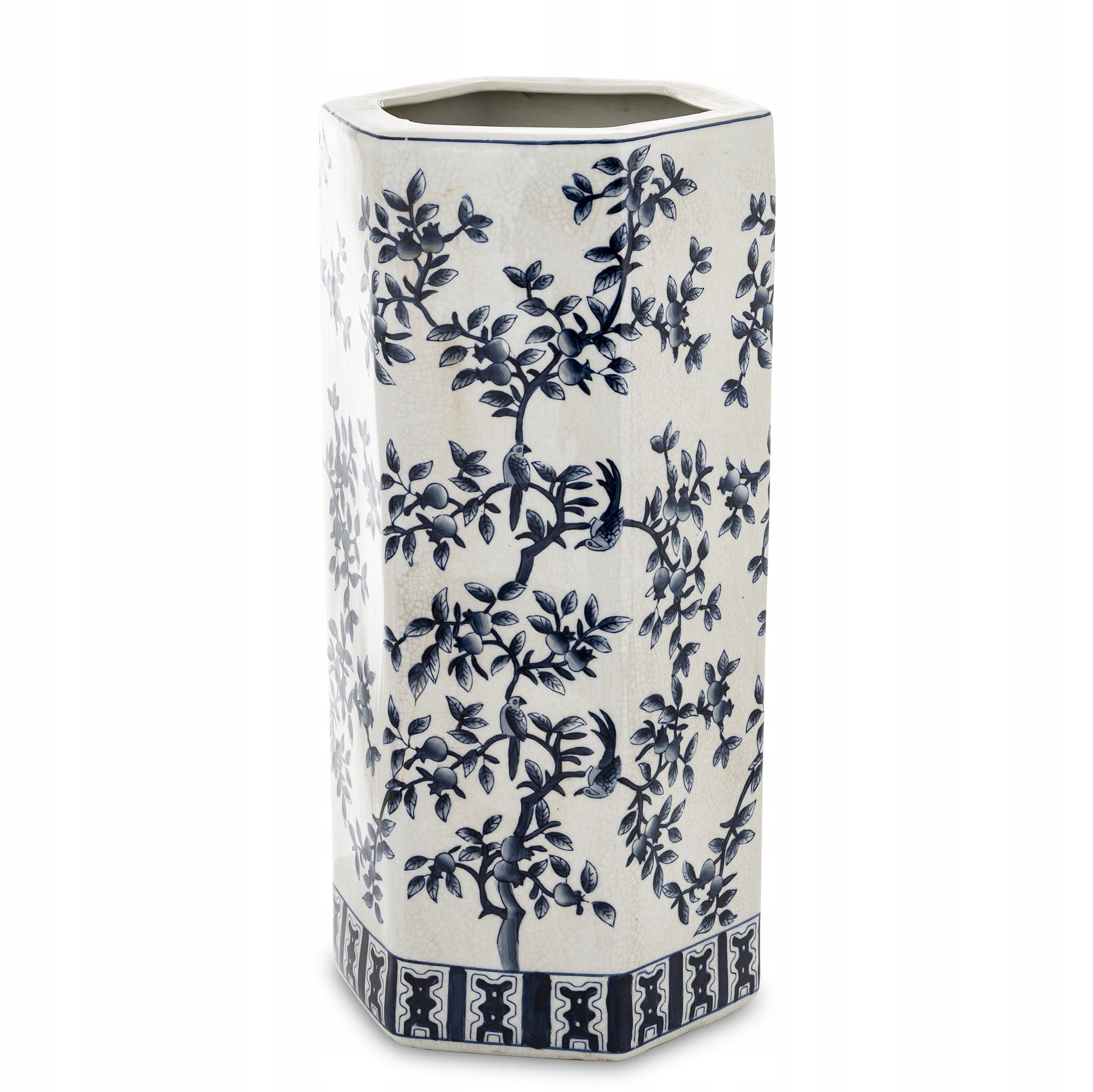Stylowy Parasolnik Porcelanowy pojemnik na parasole styl chiński kwiaty