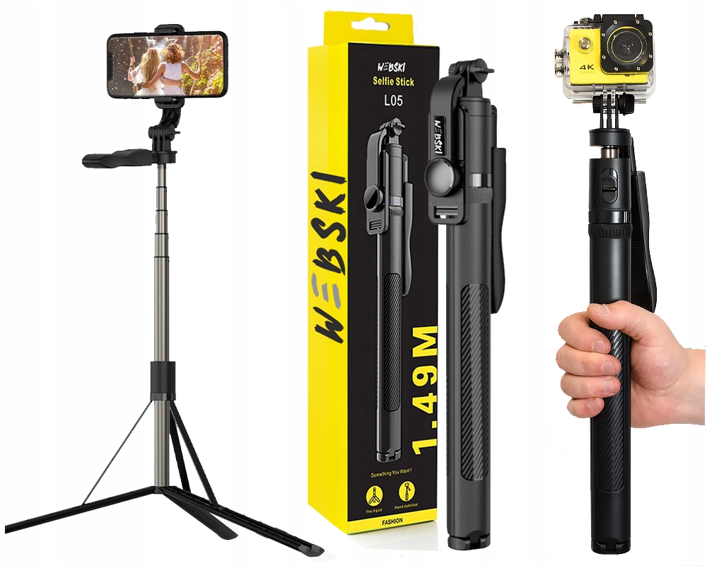 

Kijek Do Selfie Tripod Statyw Pilot Bluetooth