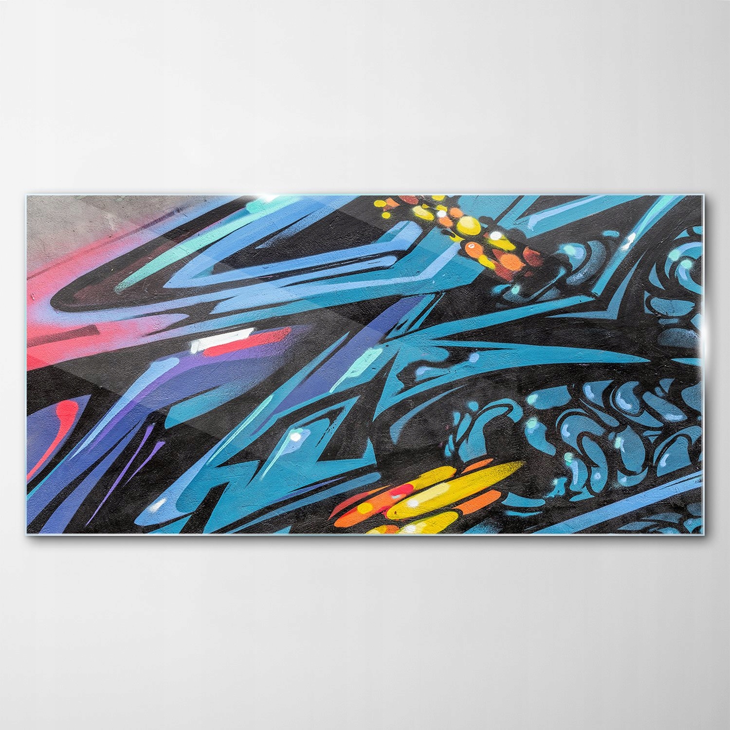 Obraz Sklenená dekorácia Abstrakcia Graffiti 140x70