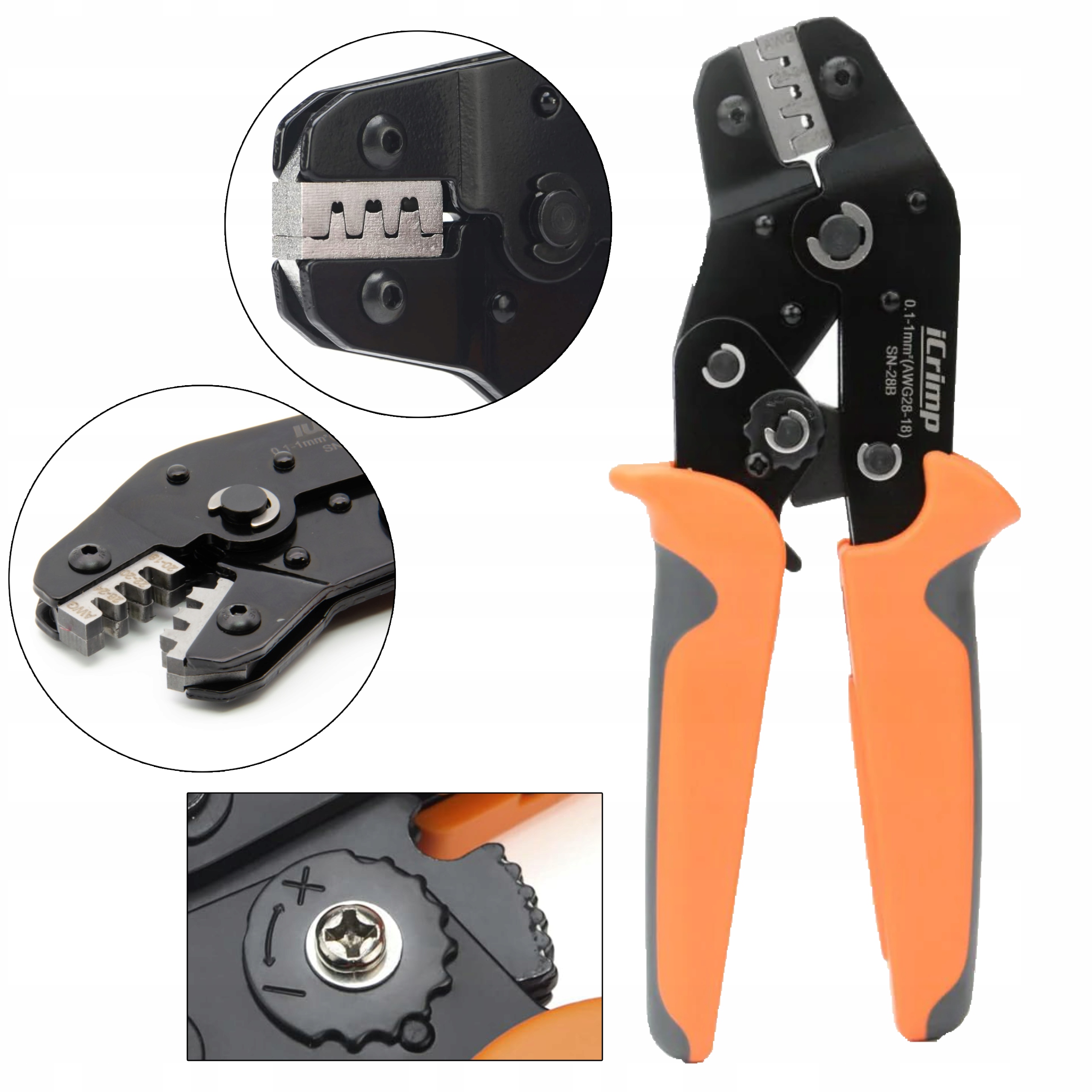 Krimpovací Kleště Pro Mini Konektory Iwiss SN-28B SN28B Dupont, Jst, Molex