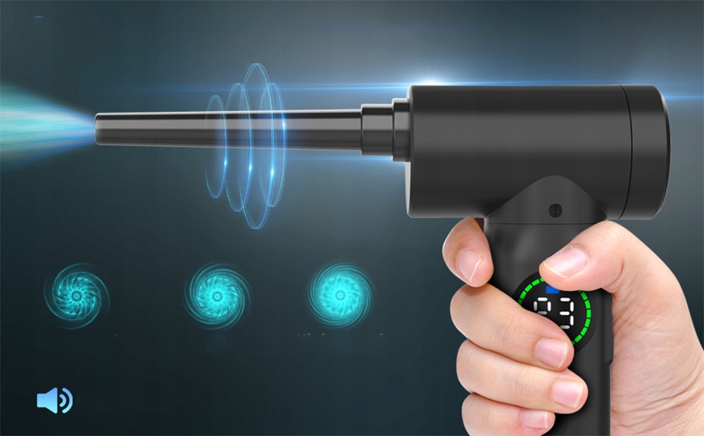 ODPYLACZ POWIETRZA ELEKTRYCZNY 110000 RPM 5 DYSZ 5 PĘDZLI 3 PRĘDKOŚCI LED Pojemność 1 ml