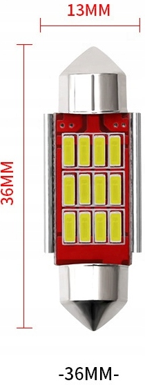 ŻARÓWKA SAMOCHODOWA DO AUTA C5W C10W FASTOON RURKA 36MM CANBUS Numer katalogowy części ML-C5W-2