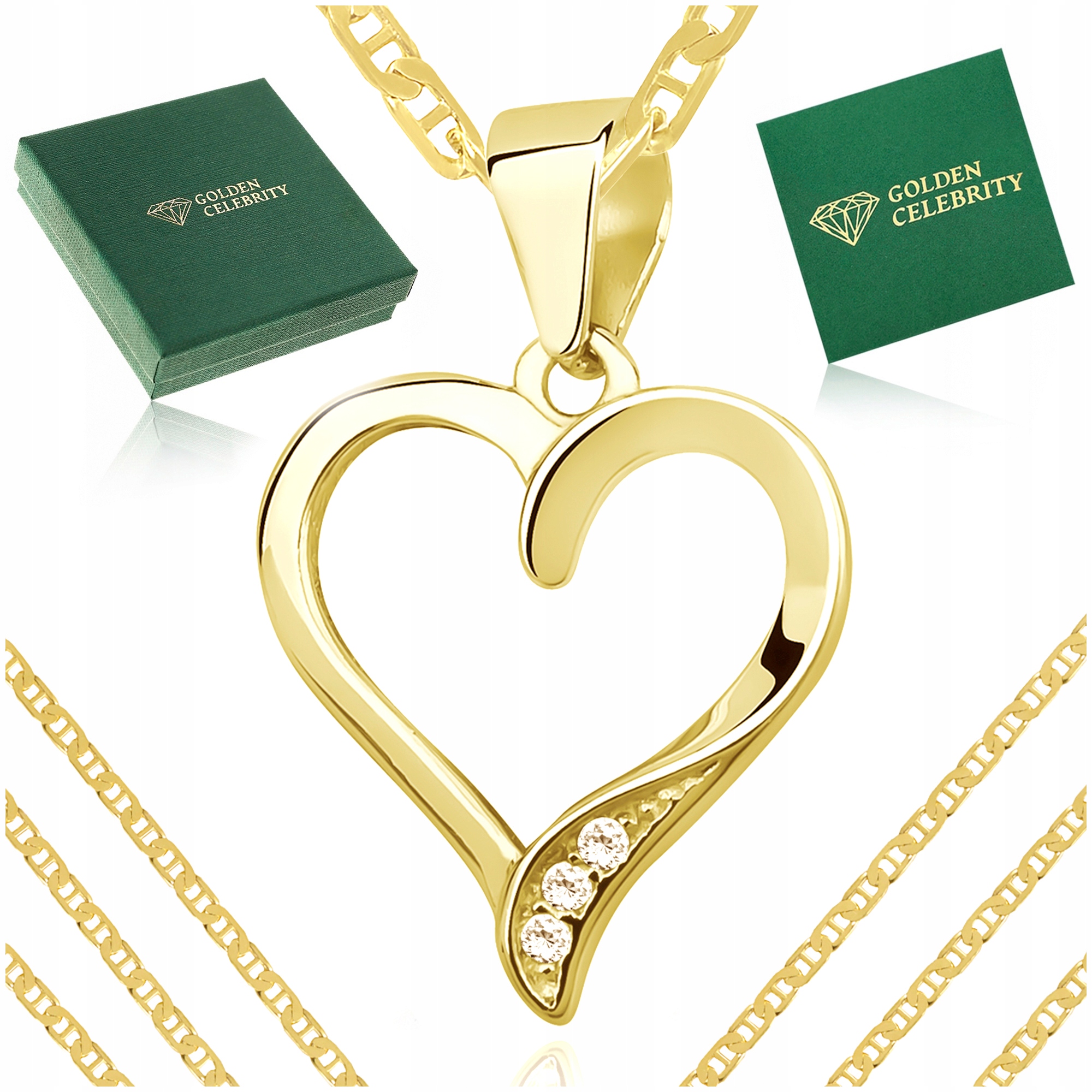 Zlatý Řetízek Se Srdíčkem 925/585 Dárek Pro Ni Učitelka Maminky