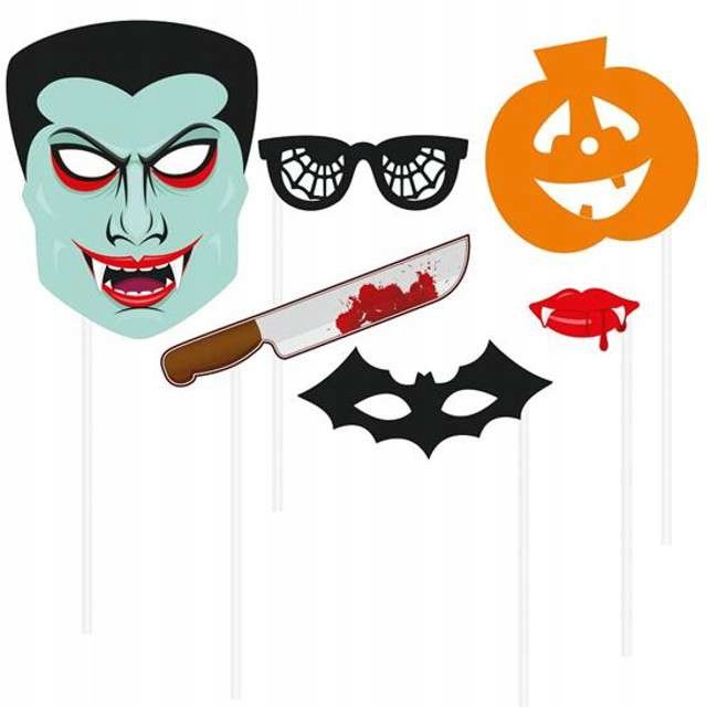 

Fotogadżet patyczki Halloween do fotobudki 6 szt