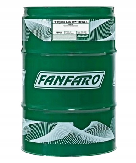 PŁYN PRZEKŁADNIOWY 85W140 LSD 60L FANFARO GL-5 LS