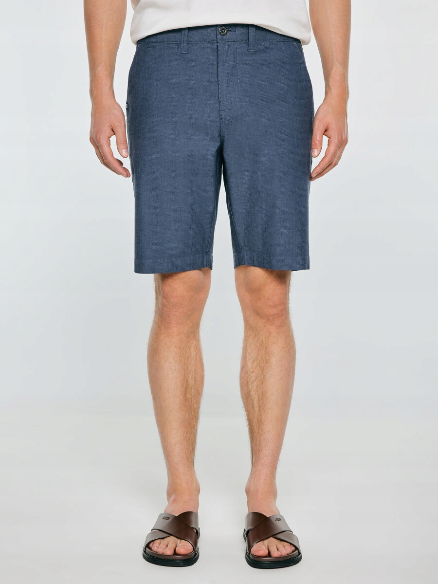 Big Star Pánské šortky chinosy modré Rossino 401 29