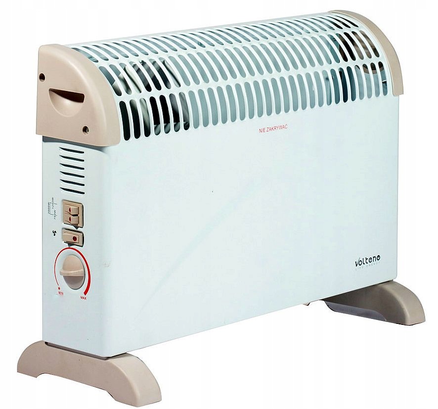 Elektrický ohřívač Konvektor Volteno 750/1250/2000 Přívod vzduchu Turbo Termostat