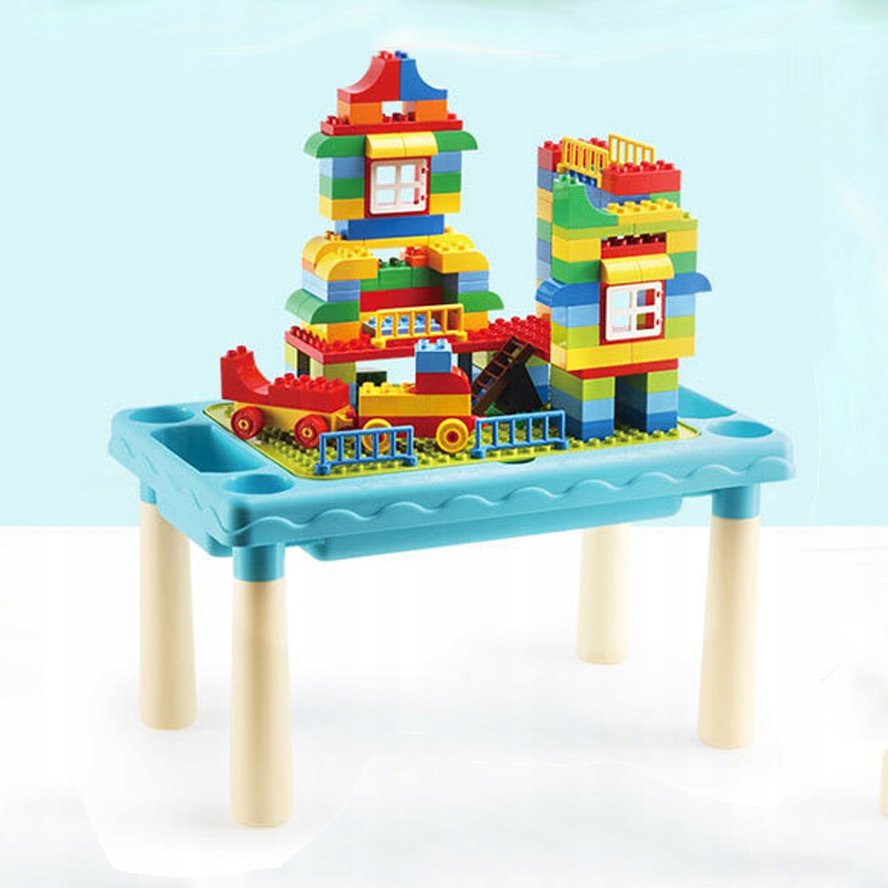 Stalas kaladėlėms + 300 daugiafunkcinių edukacinių kaladėlių EAN (GTIN) 5903678800307