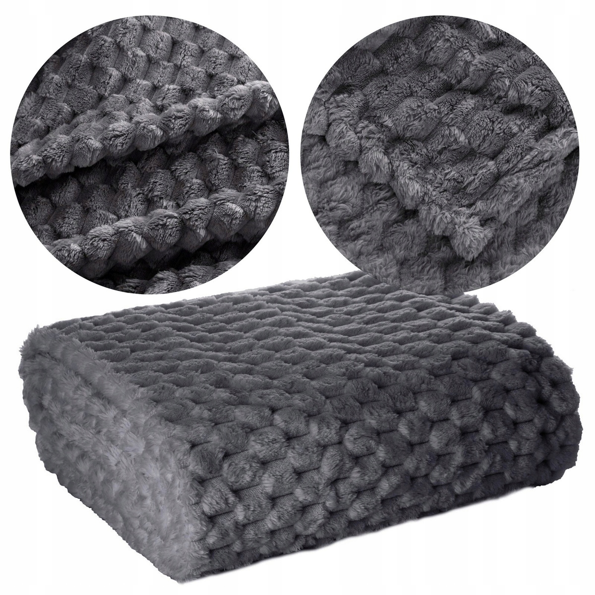 Koc 170x210 na Łóżko Tłoczony Mikrofibra Miękki Puszysty Cindy6 Narzuta