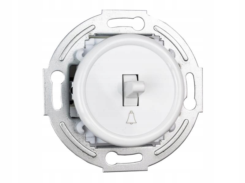 Wyłącznik Łącznik dzwonkowy RETRO LOFT BOHO VINTAGE biały