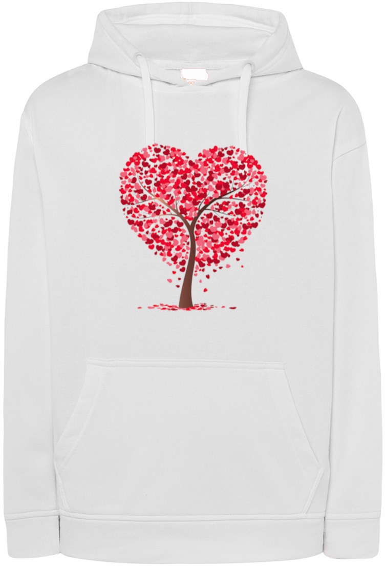 Valentýnská Mikina s potiskem Srdce Strom vel. M