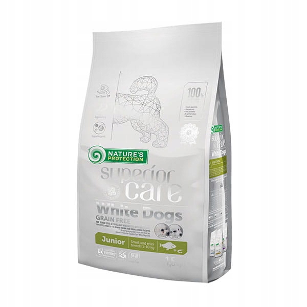 Nature's Protection suché krmivo pro psy White Dog Junior White Fish 1,5 kg