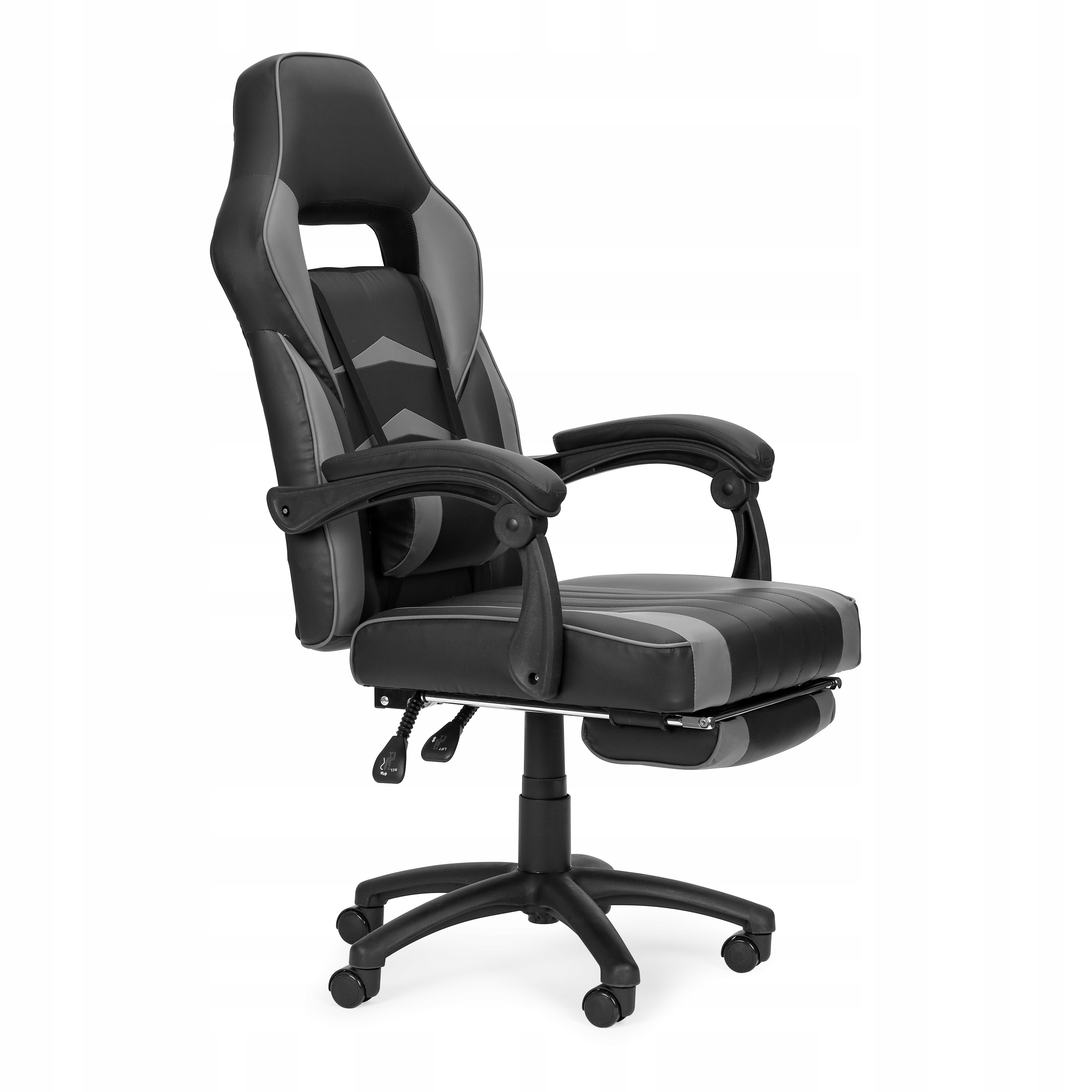 FOTEL GAMINGOWY FOTEL GRACZA OBROTOWY Z REGULACJĄ I PODUSZKAMI PODNÓŻEK Marka ModernHome