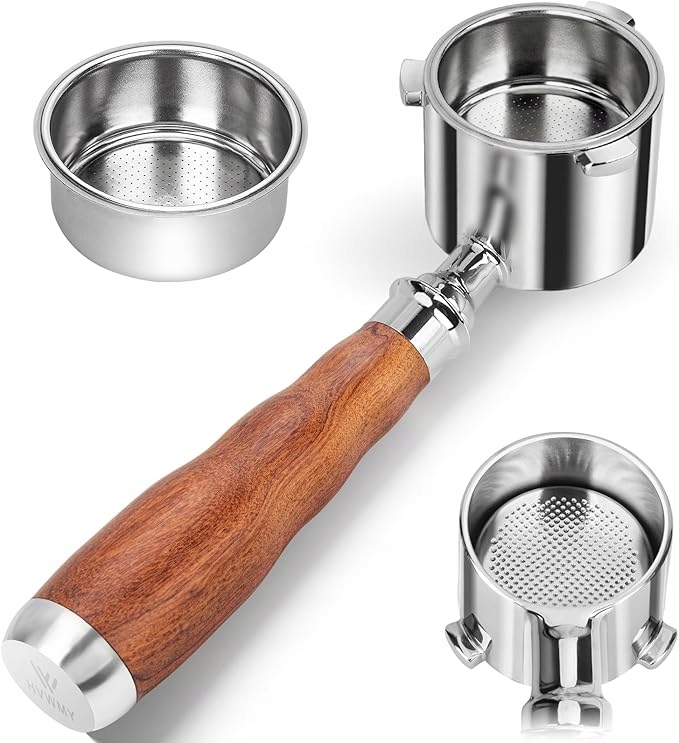 Ymwvh Portafilter 51 mm 3 uši DeLonghi Dedica EC680/EC685/EC885 dřevěný