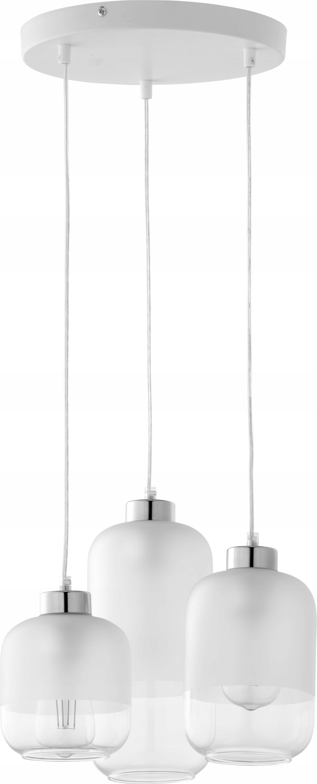 Lampa wisząca MARCO SILVER 3PŁ 3357 TK Lighting SZKLANY KLOSZ 120 CM