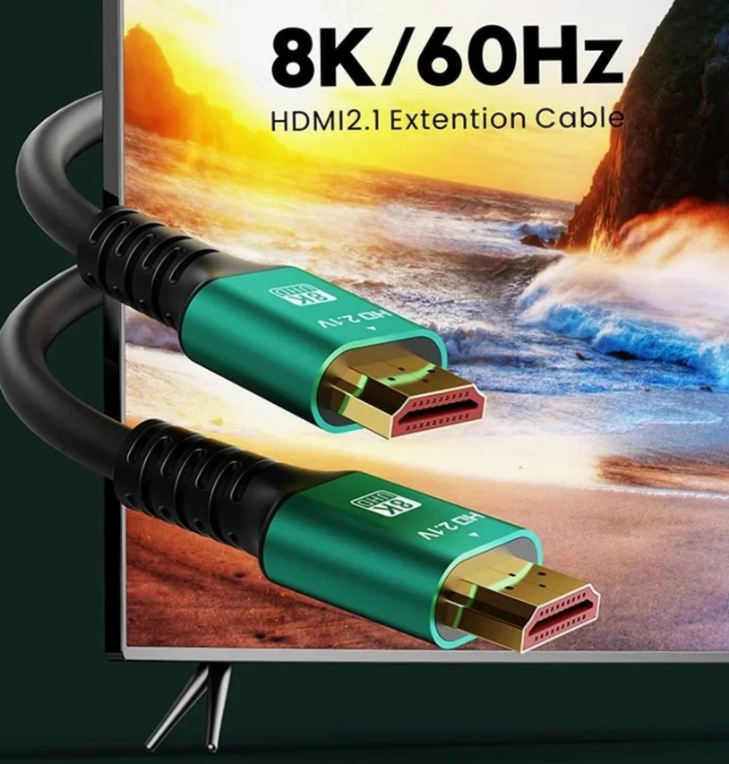Kabel HDMI 2.1 Bounn ULTRA HIGH SPEED UHD 8K 4K 2K 48 Gb/s 2m Stan opakowania oryginalne