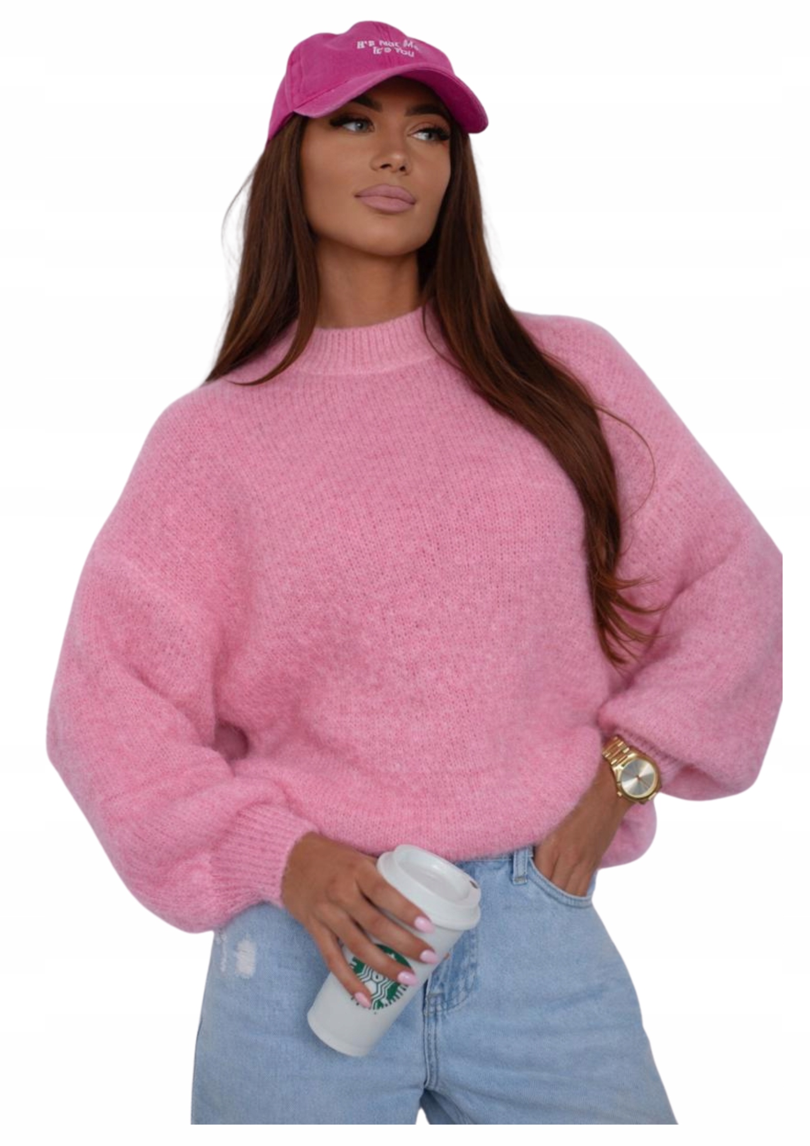 Dámský svetr s mohérem Me Gusta, růžový