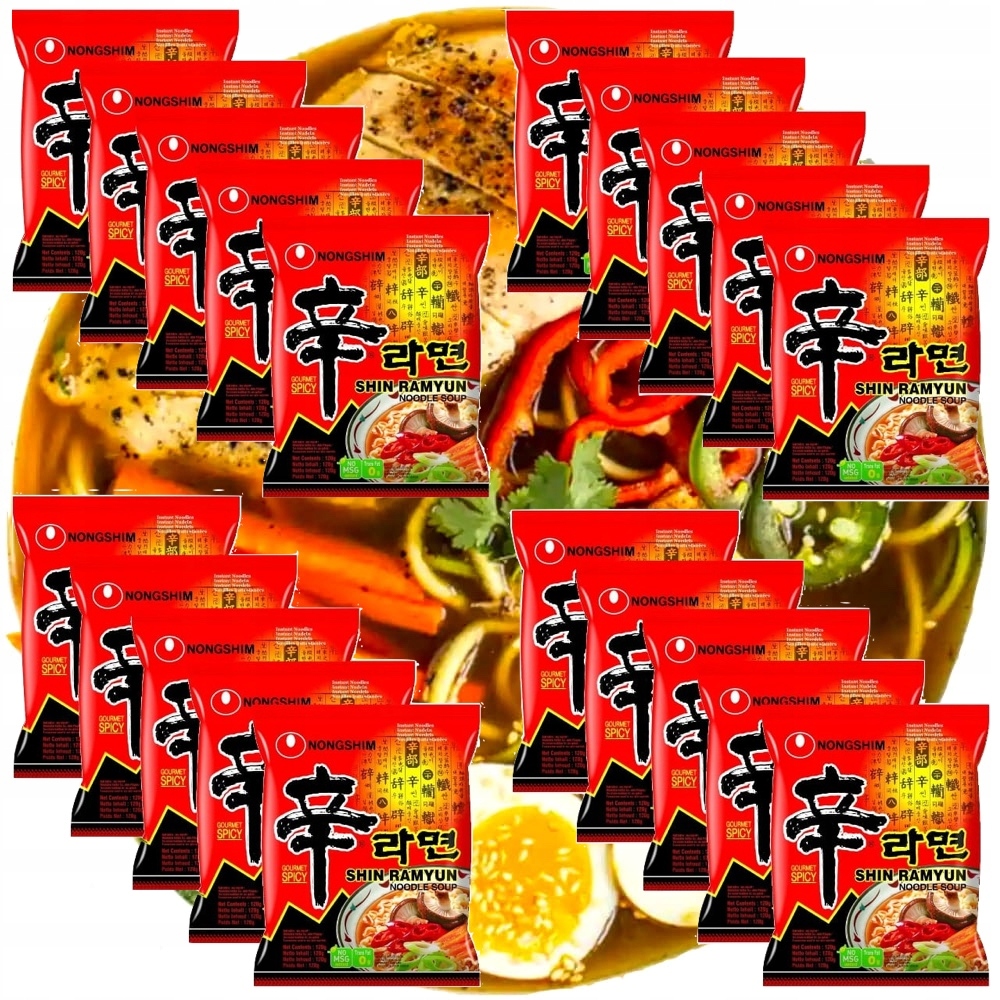 Levně Karton Korejská instantní polévka Instant Shin Ramyun Hot 20x120 Nongshim
