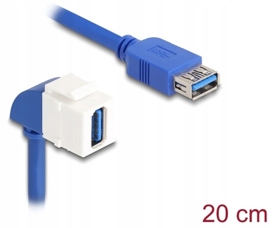 Kabel modułu Keystone USB 5 Gbps Typ-A żeński do USB Typ-A Delock 86964