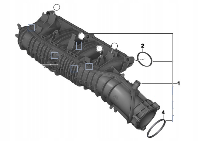Колектор ssacy BMW F39 F40 F45 F46 F48 F54