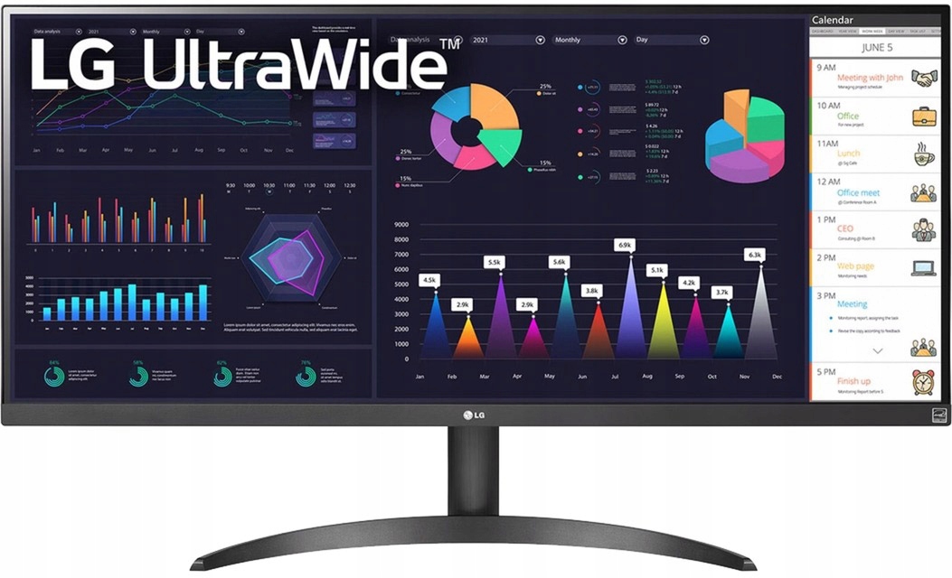 Monitor 34" Lg UltraWide 34WQ500-B