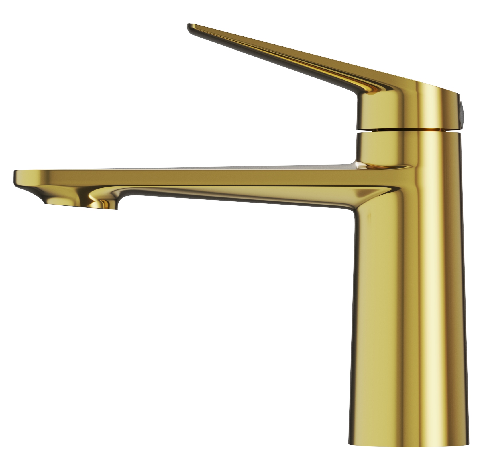 Umývadlová Batéria Nave Zlatá Nízka Kúpeľňová Mosadzná Stojanková Kohútiková