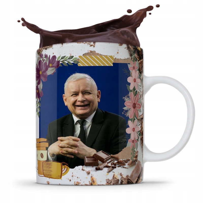 KUBEK FULL PRINT PREZESA JAROSŁAW KACZYŃSKI PIS z Nadrukiem ze Zdjęciem