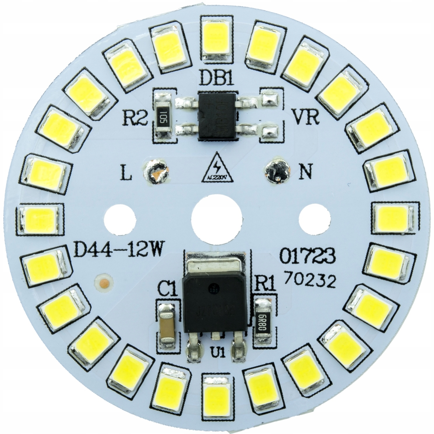 

Moduł Led 12W 1150lm Biały 44mm dioda pod 230V Smd