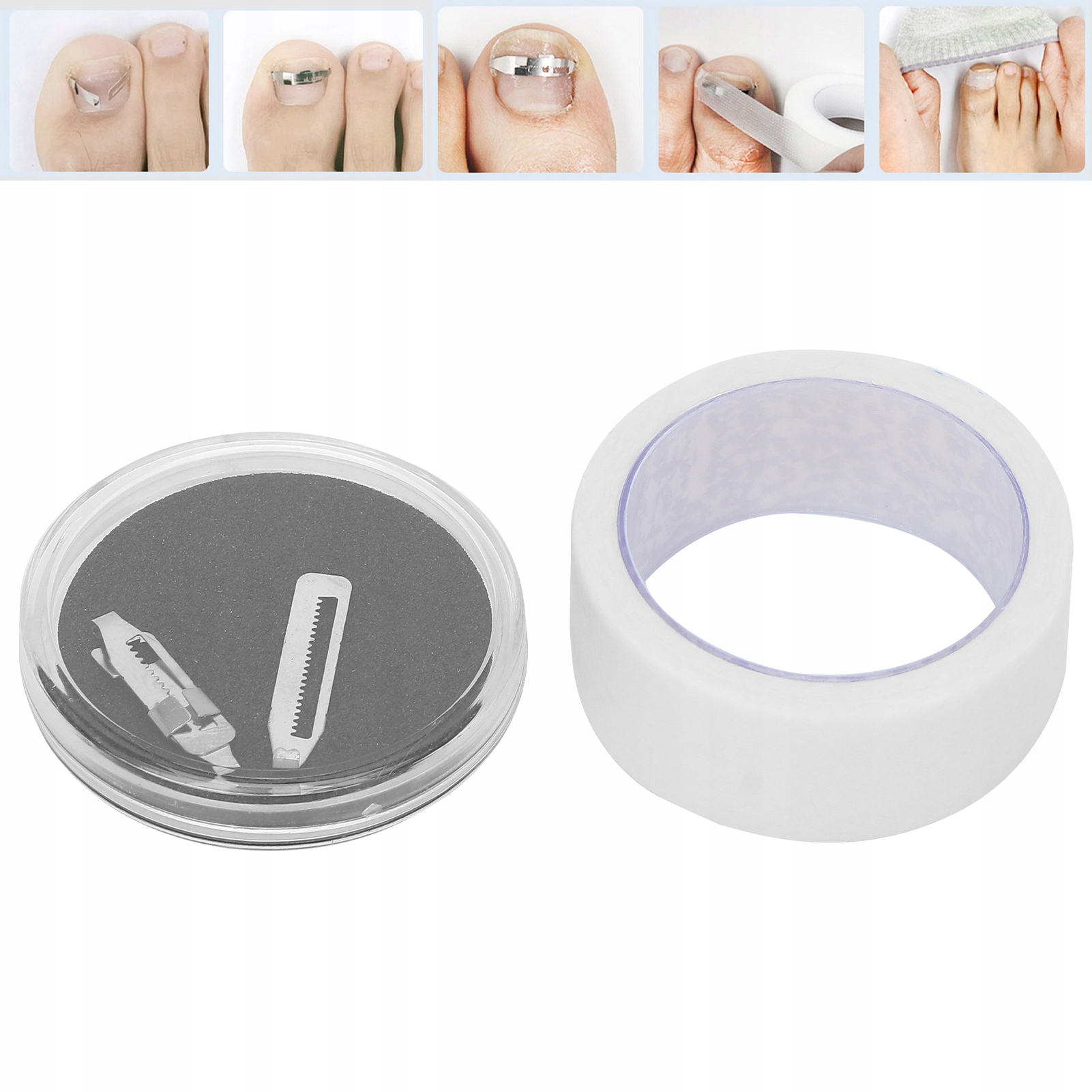 KLAMRA NA WRASTAJĄCE PAZNOKCIE ZESTAW Skład zestawu klamra