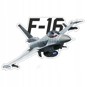 

F-16 myśliwiec naklejka