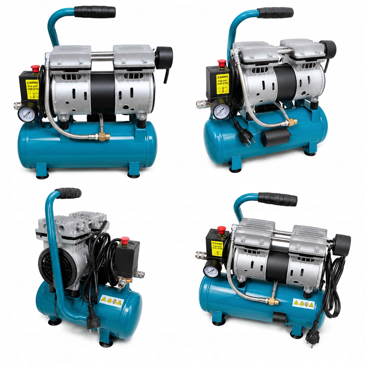 Kompresor bezolejowy 10L sieciowy 1,1KW/2HP 8BAR Cichy Mocny RS-1352