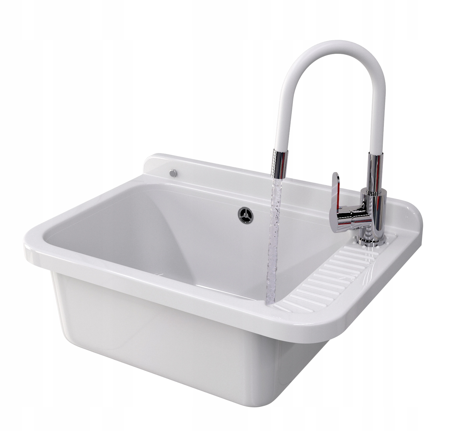 Priemyselný Drez Technická Biela Pracovná Komora Veľká Batéria Sada