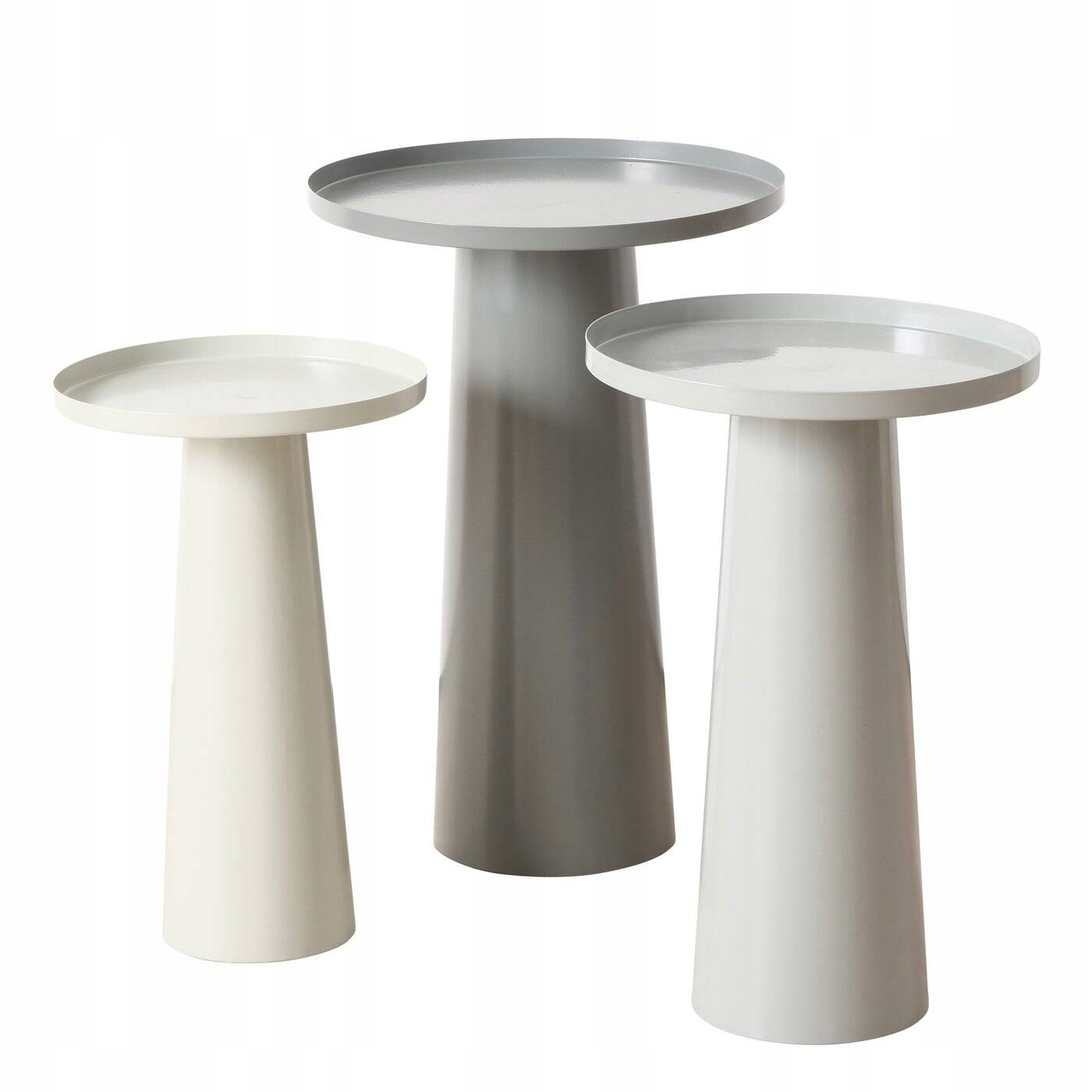 Sada Šedých Konferenčních Stolků Jacky, 3 Pomocné Stolky, Boltze Pro Domácnost