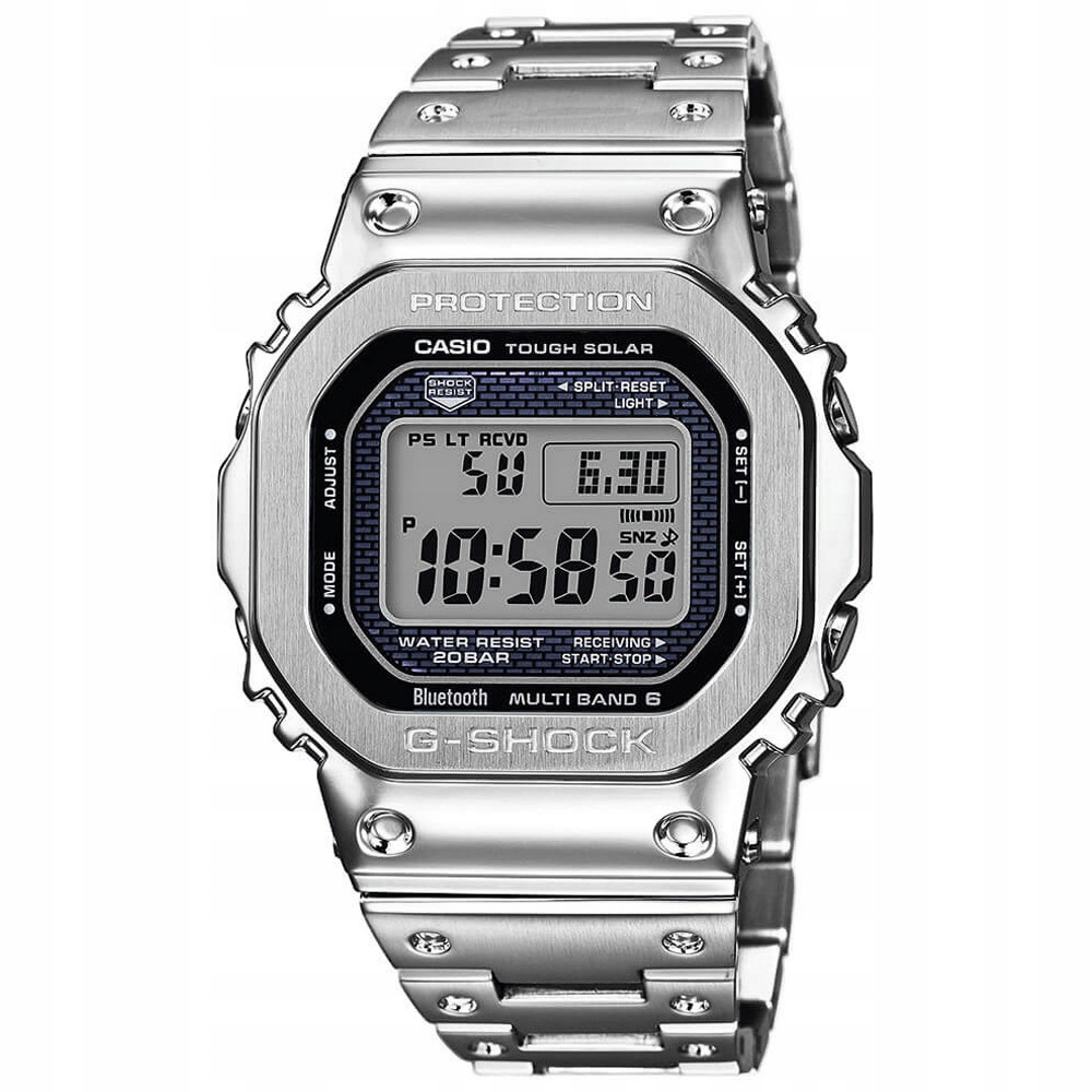 Casio G-Shock GMW-B5000D-1ER Bluetooth 200 m Stříbrný