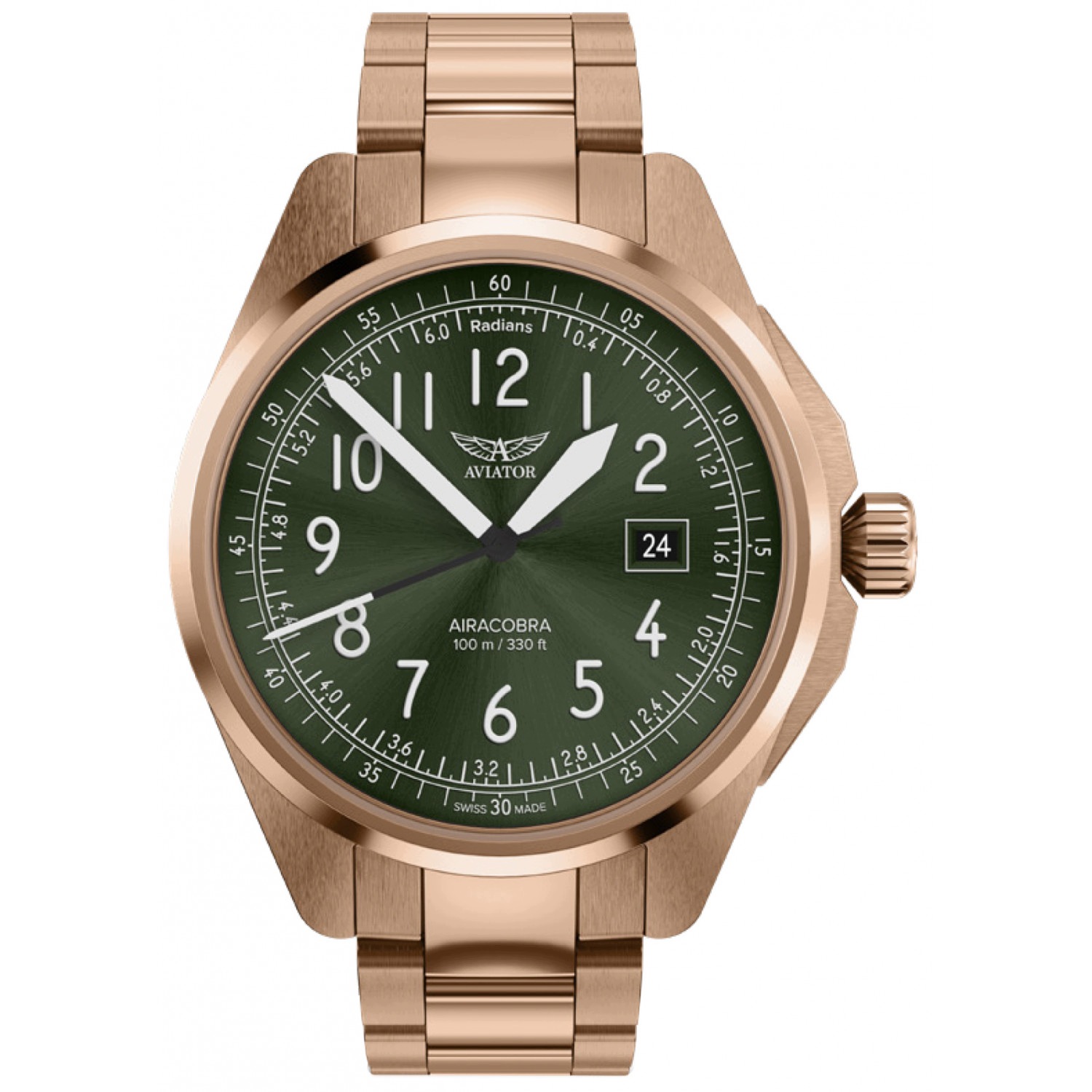 Pánské Hodinky Aviator V.1.38.2.324.5 růžové zlato