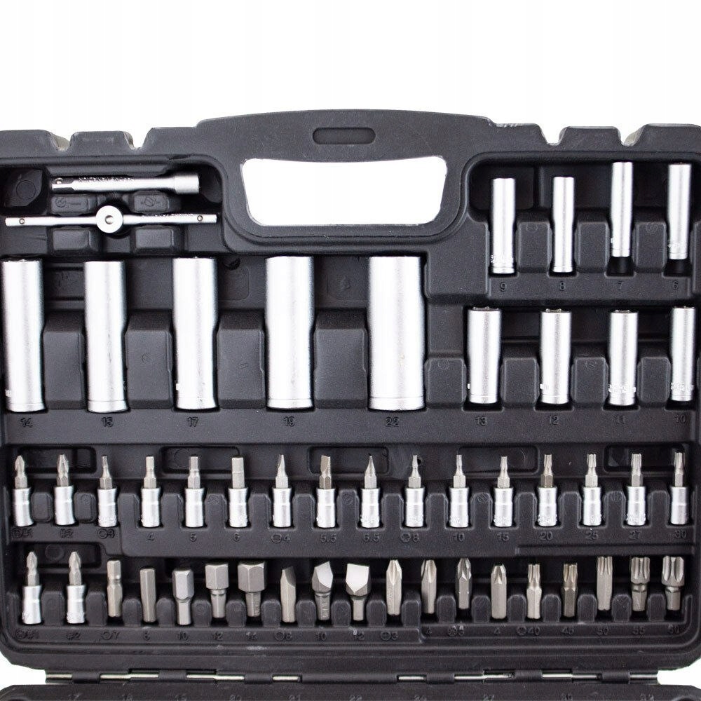 KLUCZE NASADOWE + GRZECHOTKA 108 ELEMENTOWY ZESTAW BITÓW Marka Bituxx