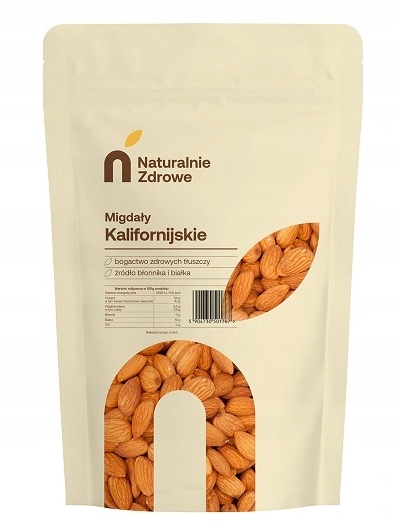 Kalifornské Mandle celé 1 kg Naturalnie Zdrowe