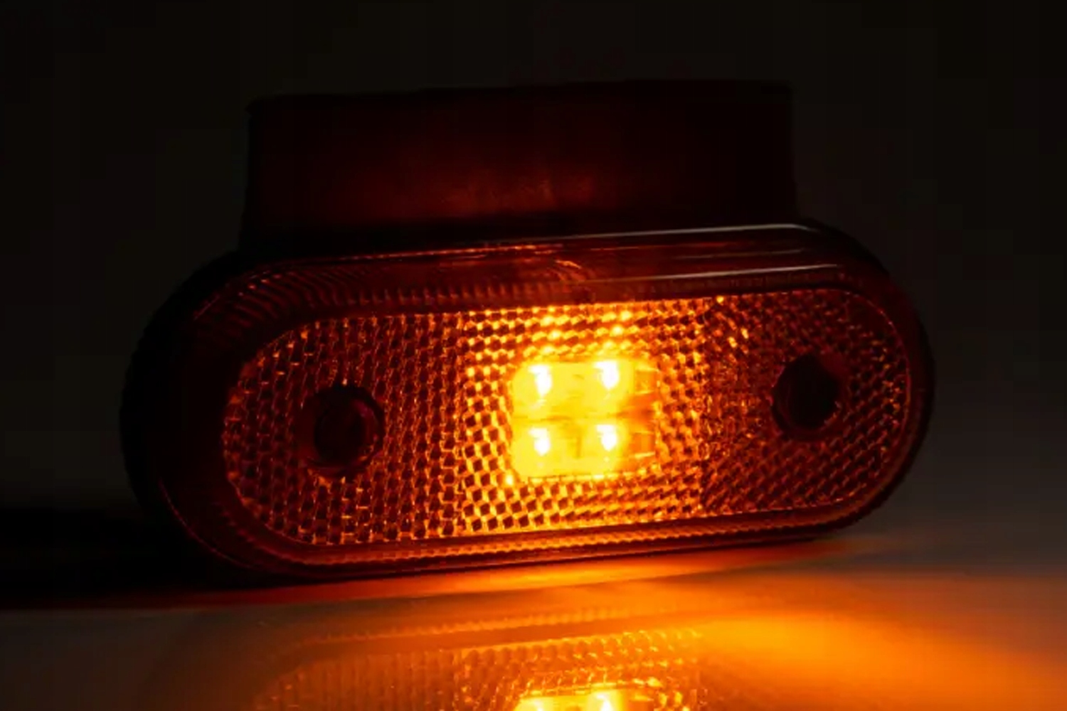 Lampa obrysowa żółta FRISTOM FT-020 LED z uchwytem odblaskiem i przewodem Producent części Fristom