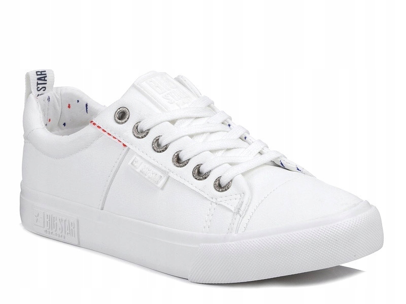 Trampki damskie białe niskie klasyczne z ekoskóry Big Star KK274005 39
