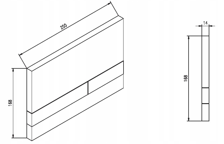 Werit Jomo Przycisk do WC EXCLUSIVE 2.0 CZARNY MAT Kod producenta 167-34003838-00