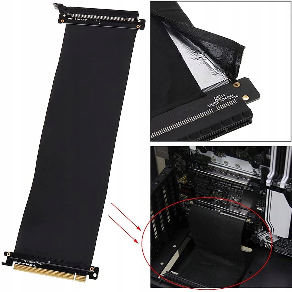 Taśma karty graficznej Riser Cable GPU pcie 20cm Rodzaj taśmy inna