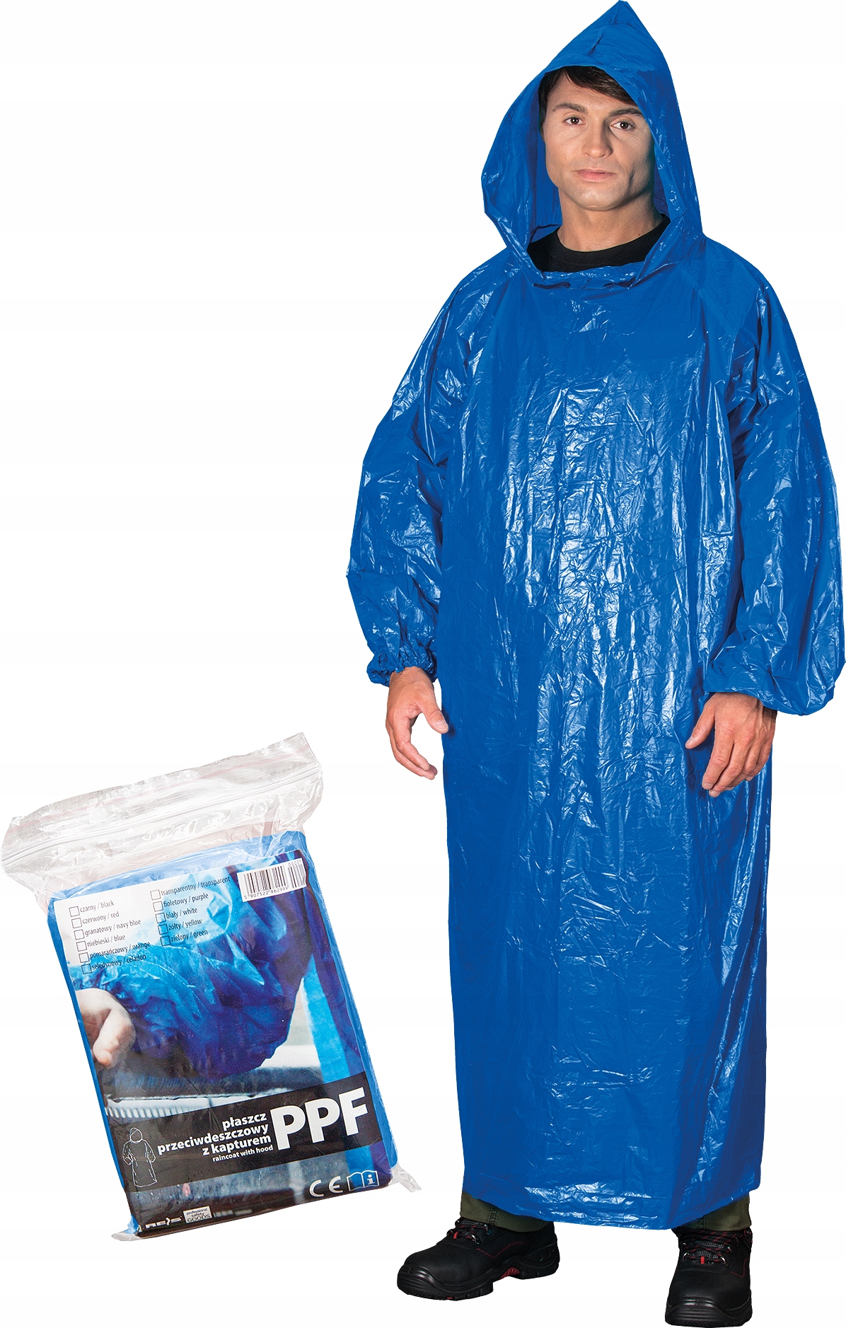 

Płaszcz przeciwdeszczowy foliowy z kapturem Ppf
