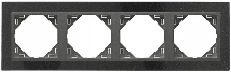 Efapel Ptera Rámik 4-NÁSOBNÝ Granit Grafit 90940TGS