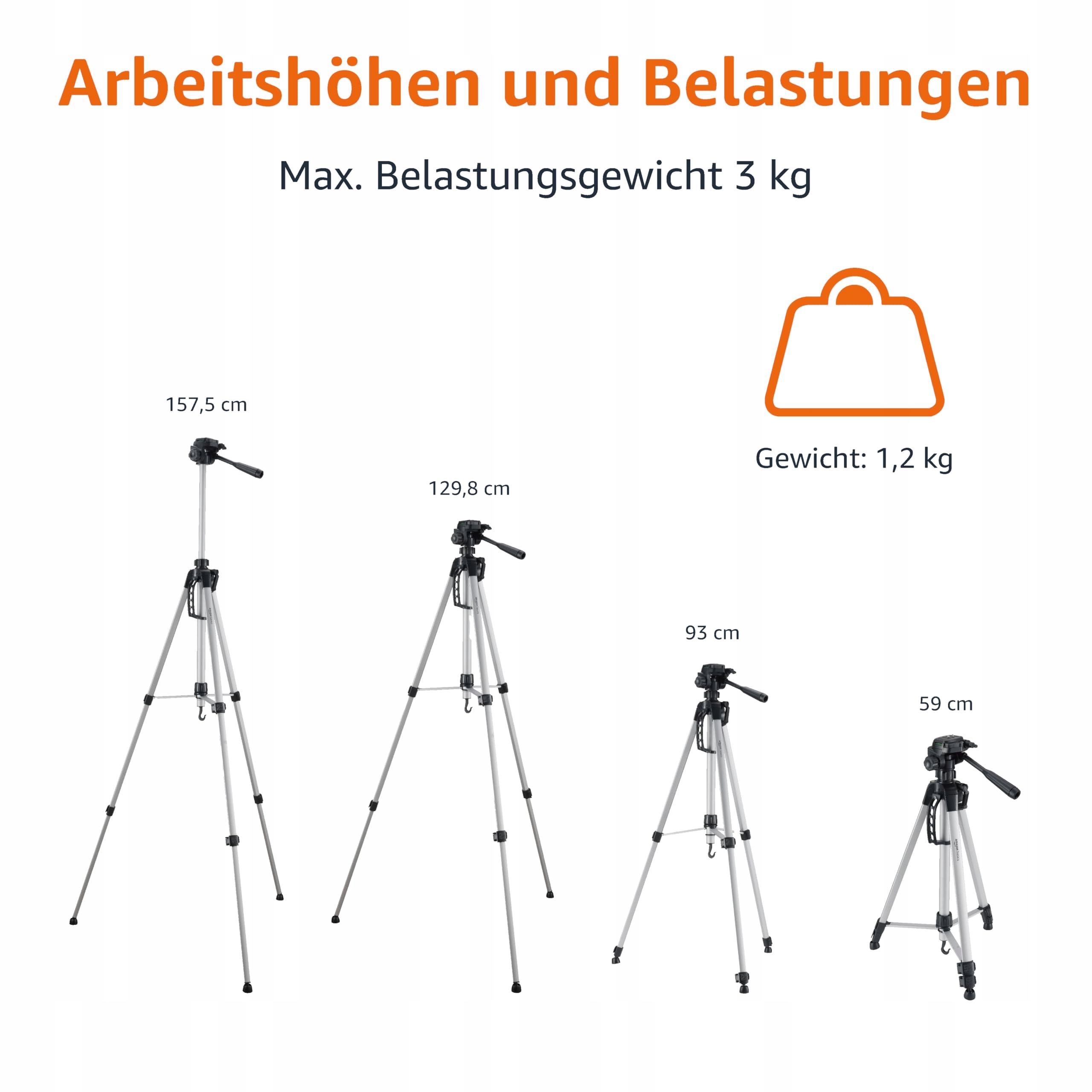 BASICS Statyw Do Aparatów DSLR I Lornetek 152 cm Czarny Z Torbą — miniatura 4