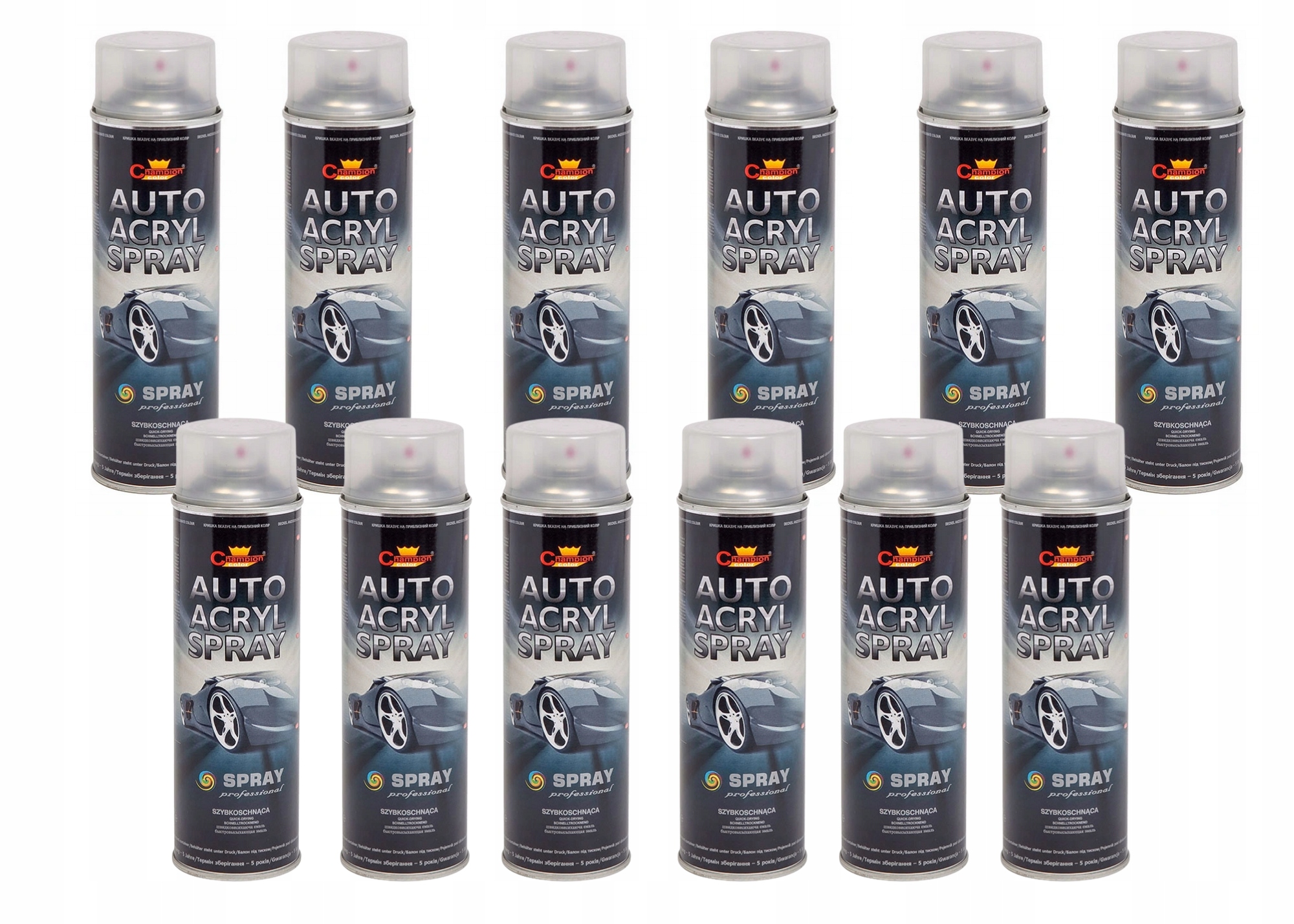 Spray Auto Acryl Champion Karton 12szt Bezbarwny
