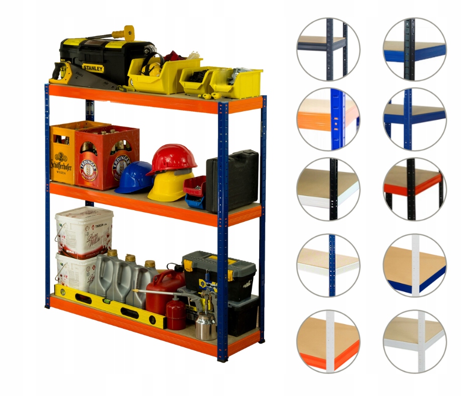 Kovový skladový regál pro nemocnice Helios Hno 106x075x35 3x275 kg