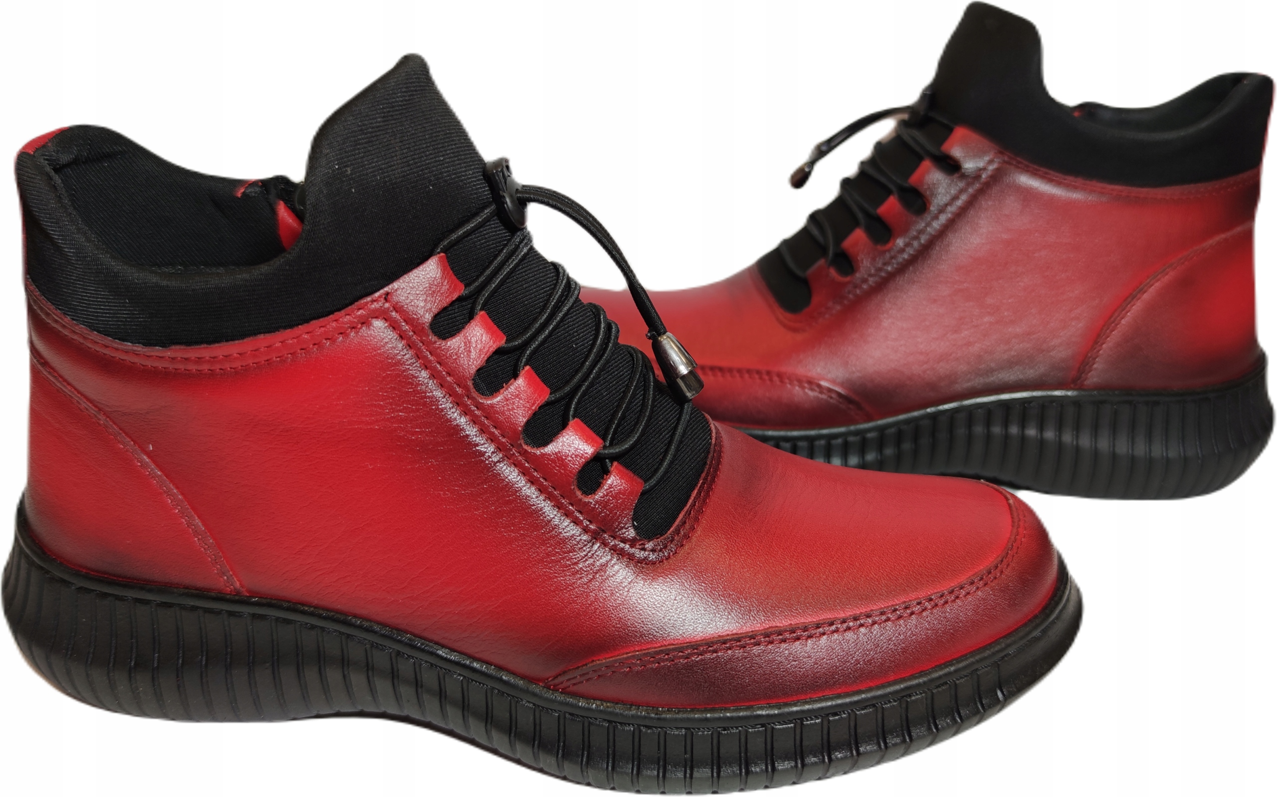 boty Měkké kůže Sokolski z22-287 červené r36