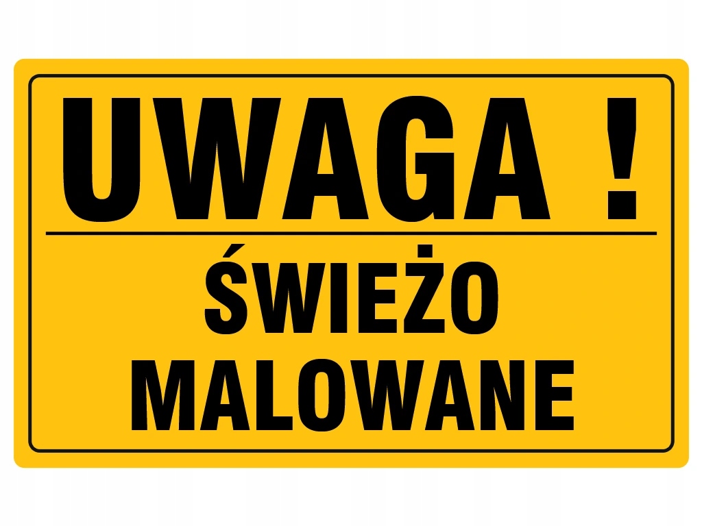 TABLICA INFORMACYJNA PCV ŚWIEŻO MALOWANE 20x33 cm