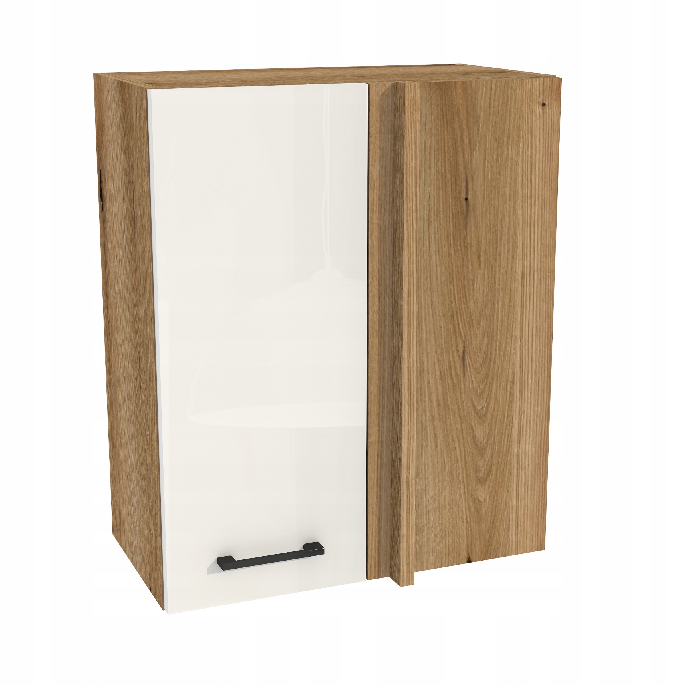 Horná rohová kuchynská skrinka 65/72 Capri Dub Evoke front Biely Akryl Polys