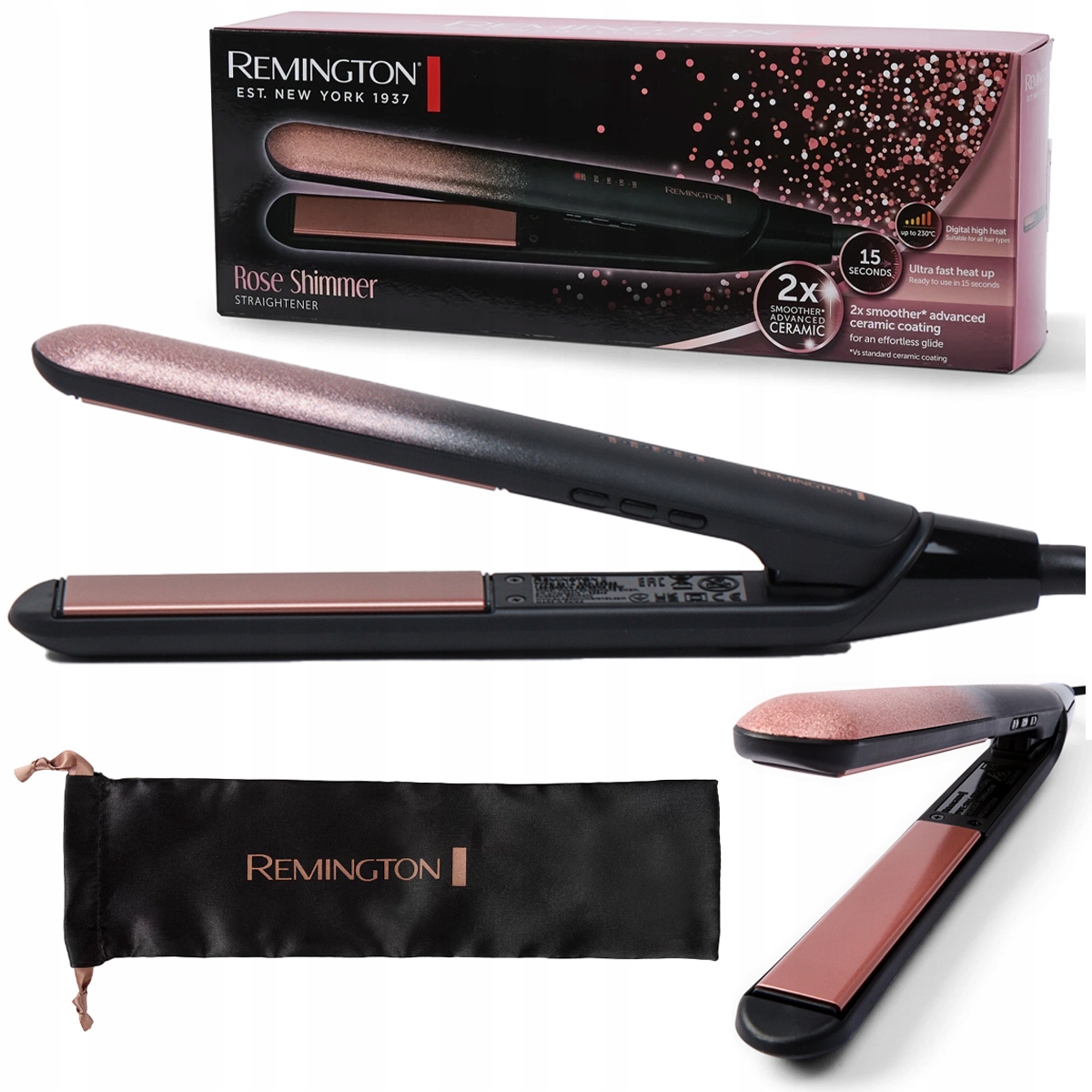 Prostownica Do Włosów Ceramiczna Ruchome Płytki 110 mm 150-230°C Remington